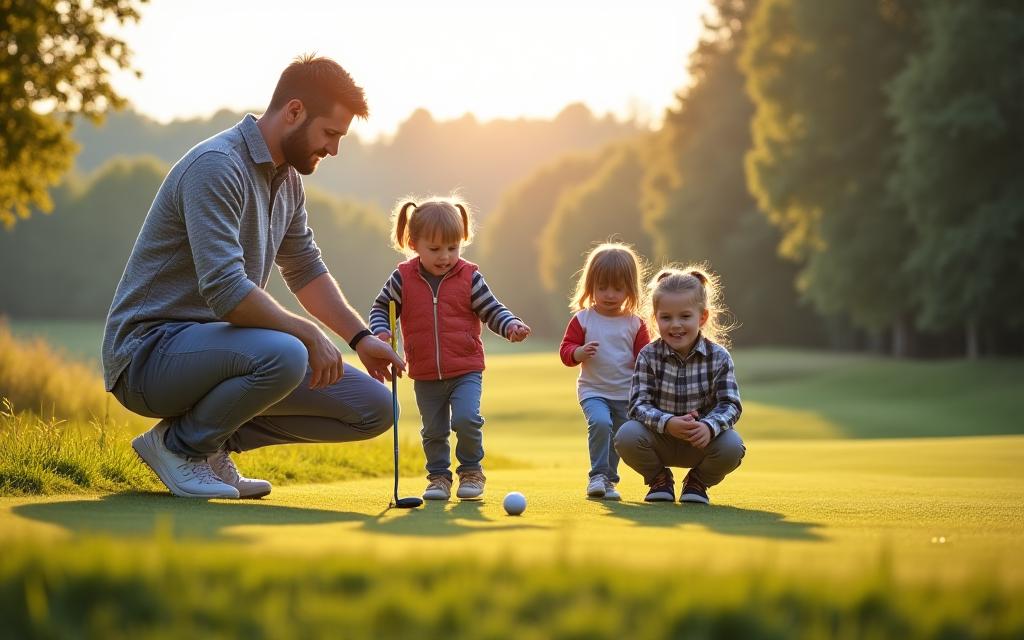 Activités golf en famille le week-end