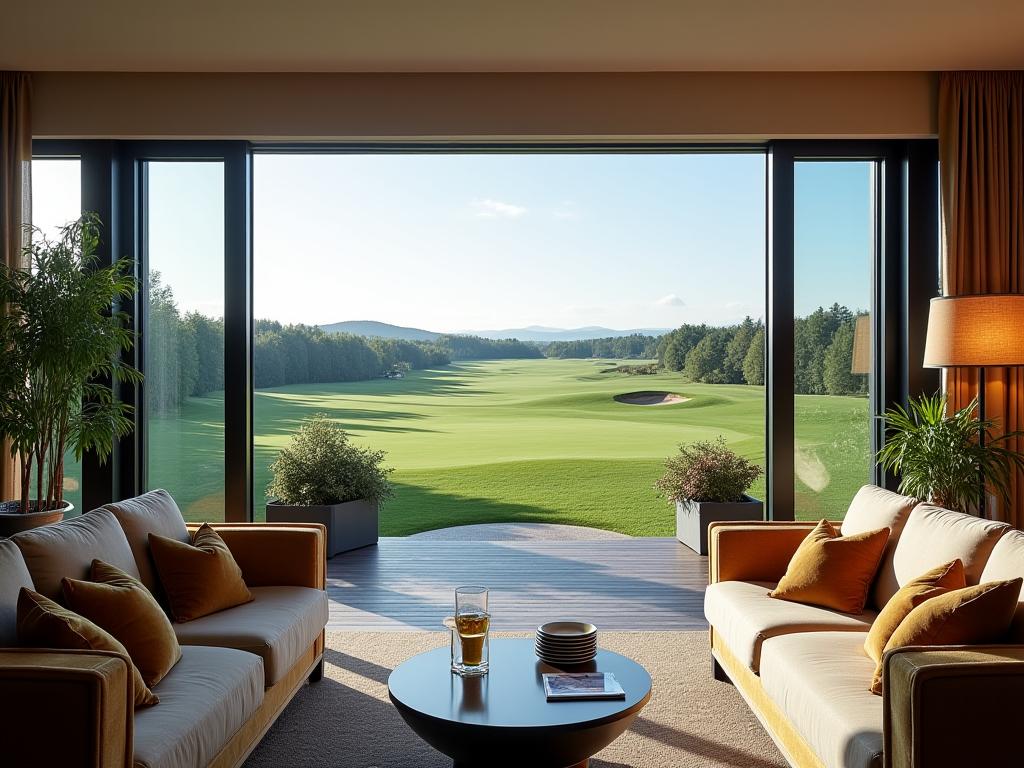 Membre premium dans le clubhouse avec vue panoramique